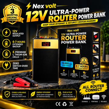 12V WiFi Router UPS 15000mAh | Mini UPS Power Bank for WiFi Router - Internet Backup UPS | Free Delivery & Allow to Open