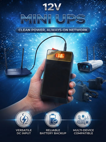 12V WiFi Router UPS 15000mAh | Mini UPS Power Bank for WiFi Router - Internet Backup UPS | Free Delivery & Allow to Open