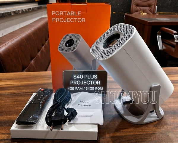 S40 Plus Smart Projector – 4K Support, Android 14.0 , 1080p Resulation 4-64 GB