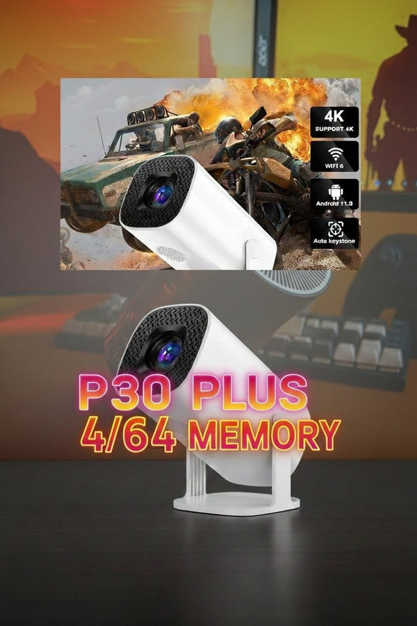 P30 Android Projector with 4k HD Support Feel Like Home Cinema 1080p Resulation