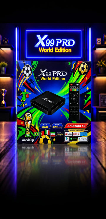 X99 PRO World Edition Android 15 TV Box | 8GB RAM + 128GB ROM | 8K Ultra HD | WiFi Smart Android Box