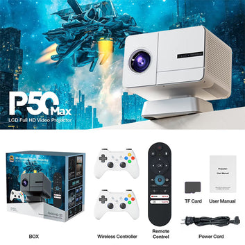 P50 Max android Plus Gaming projector support 8k smart home cinema portable projector
